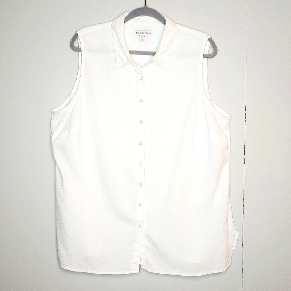 Coldwater Creek sleeveless white top 2X, 20/22